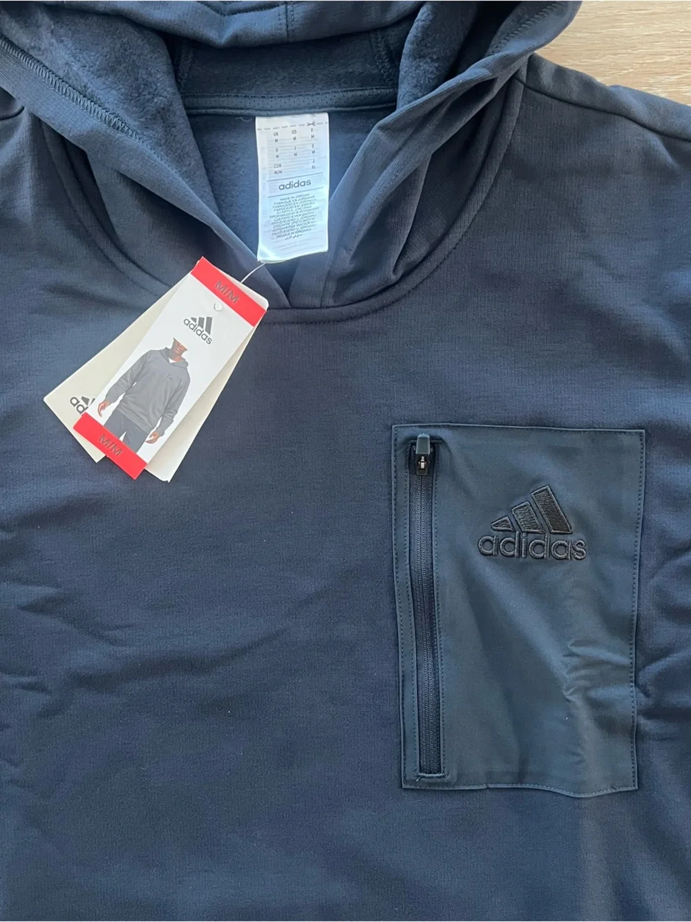 NWT Adidas M Pocket Hoodie - Navy